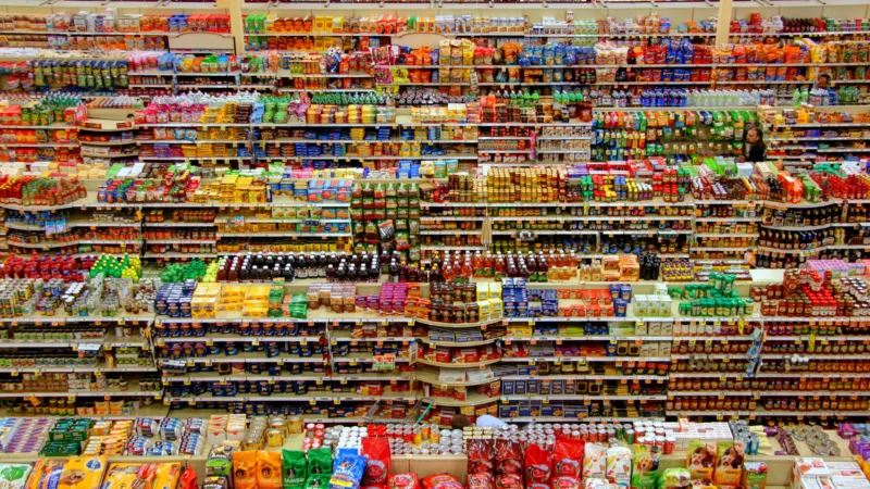 An overwhelming choice of products in a supermarket